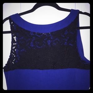 Classy royal blue Worthington dress with lace back